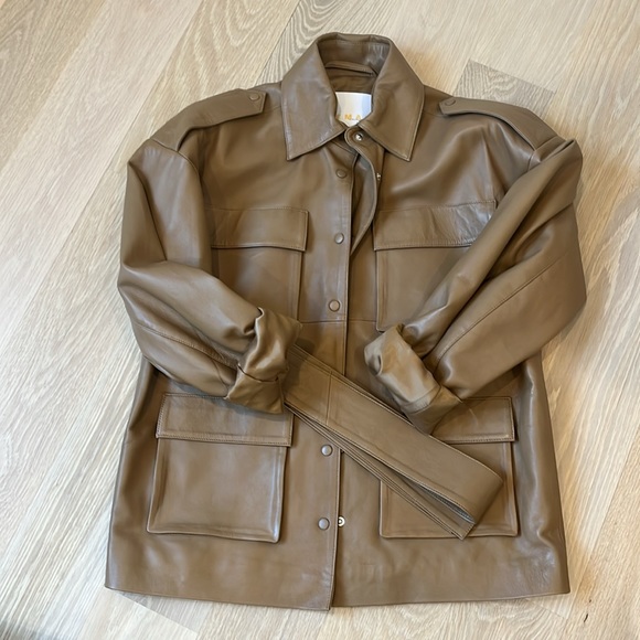 REMAIN BIRGER CHRISTENSEN Eilera Belted Leather Shacket size 2 - Picture 12 of 15